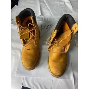 Timberland 6 Inch Premium Waterproof Boots Mens 8M Wheat Nubuck Leather
